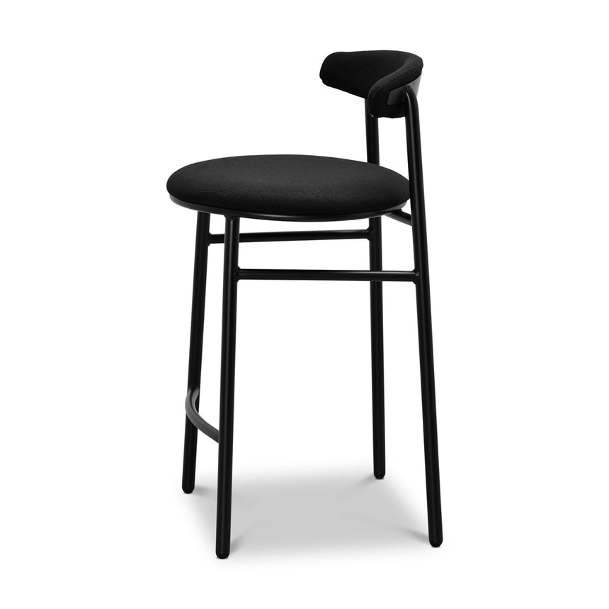 65cm Bar Stool - Full Black (Set of 2)