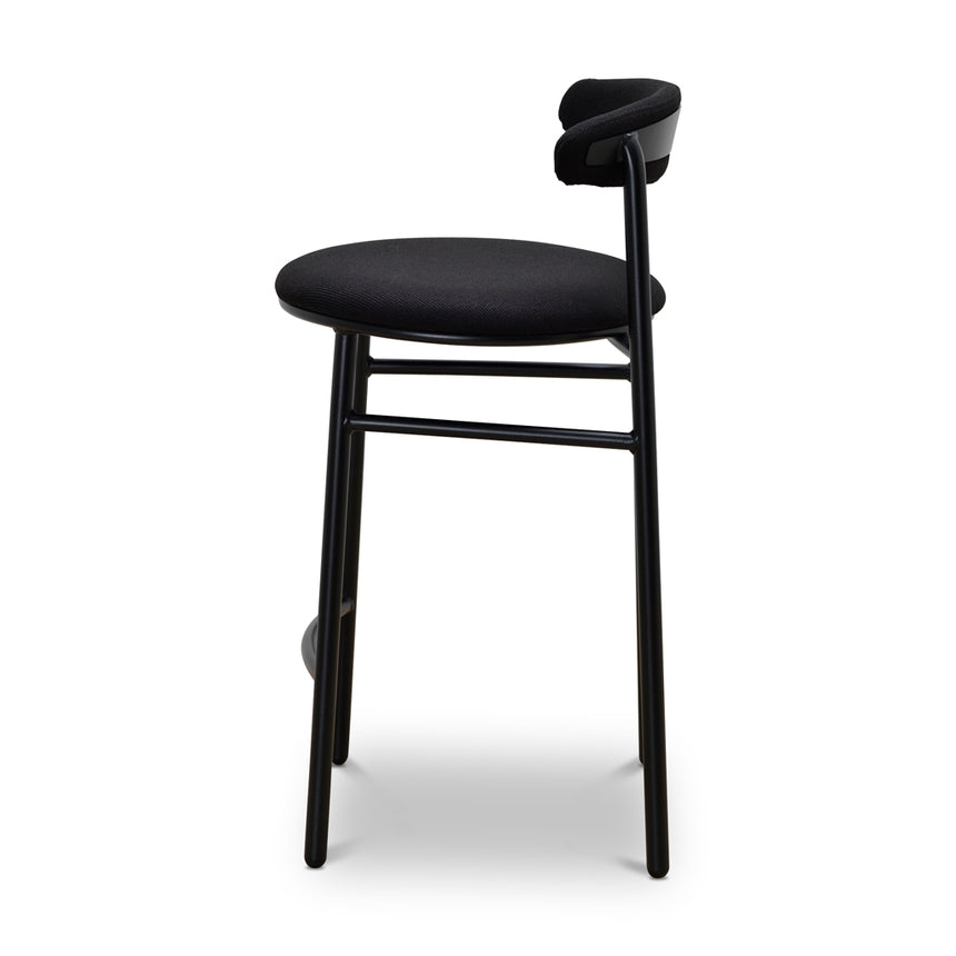 65cm Bar Stool - Full Black (Set of 2)