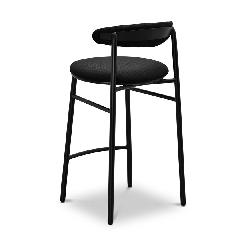 65cm Bar Stool - Full Black (Set of 2)