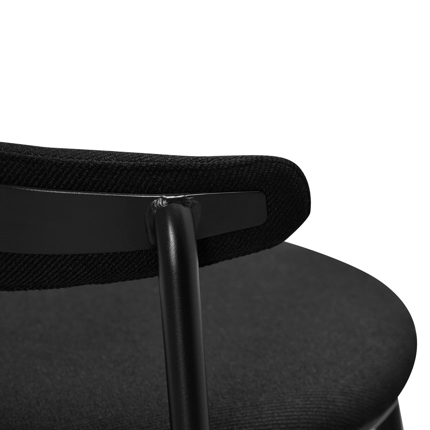 65cm Bar Stool - Full Black (Set of 2)