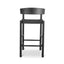 65cm Bar Stool - Full Black with Back Rest