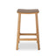 67cm Natural Bar Stool - Mocha Brown