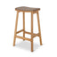 67cm Natural Bar Stool - Mocha Brown