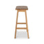 67cm Natural Bar Stool - Mocha Brown