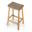 67cm Natural Bar Stool - Mocha Brown