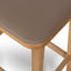 67cm Natural Bar Stool - Mocha Brown