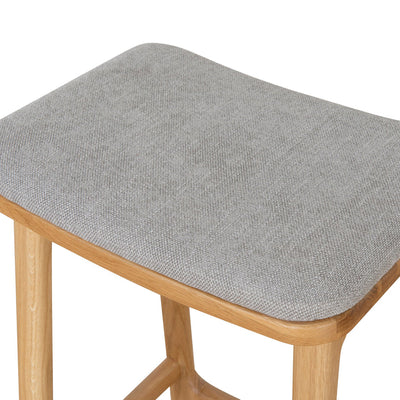 67cm Natural Bar Stool - Grey