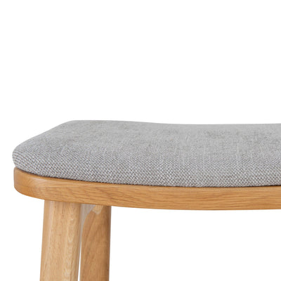 67cm Natural Bar Stool - Grey