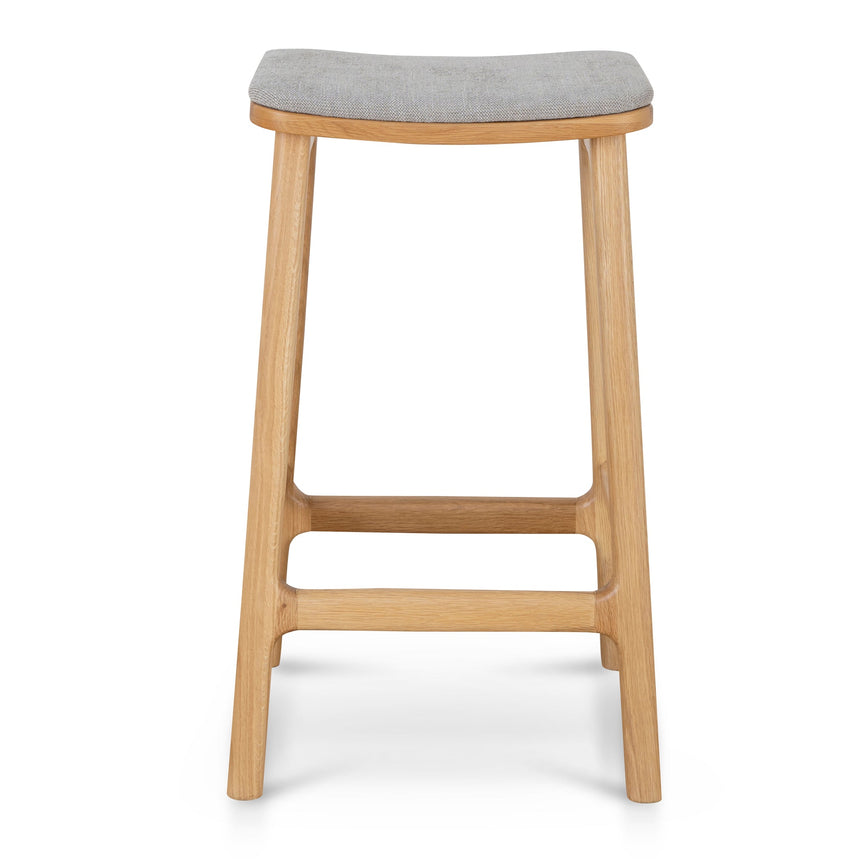 67cm Natural Bar Stool - Grey