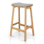 67cm Natural Bar Stool - Grey