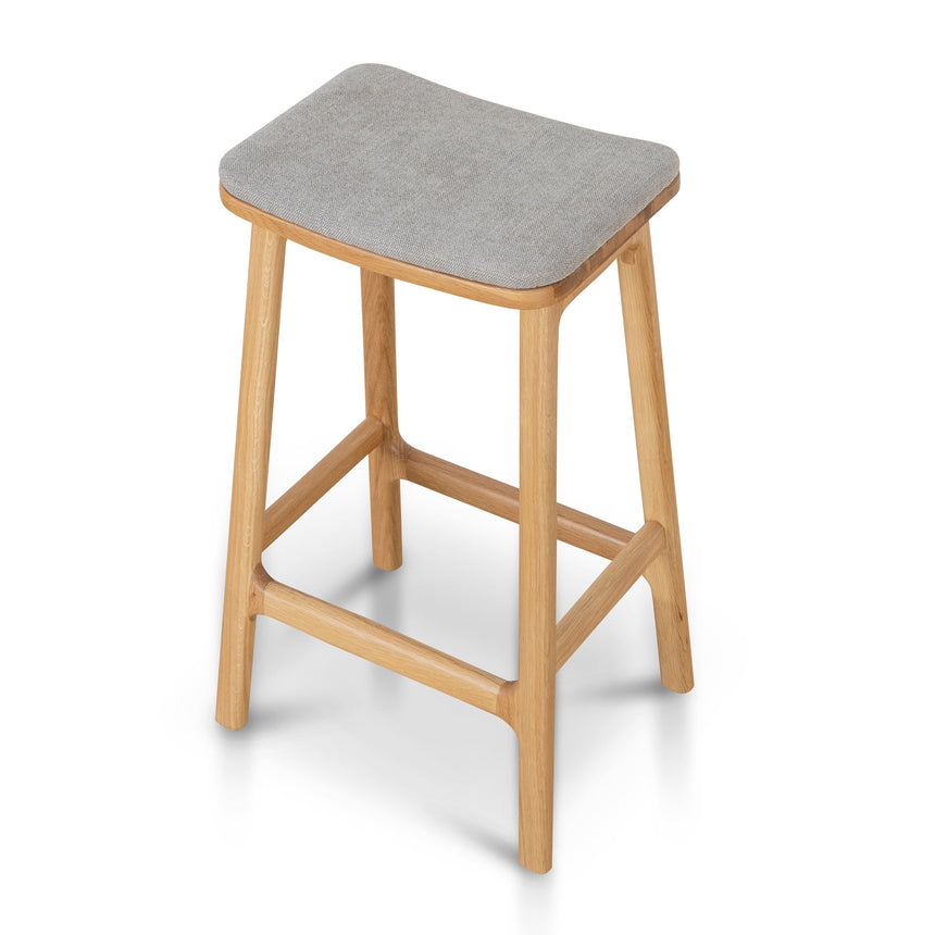 67cm Natural Bar Stool - Grey