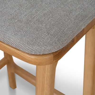 67cm Natural Bar Stool - Grey