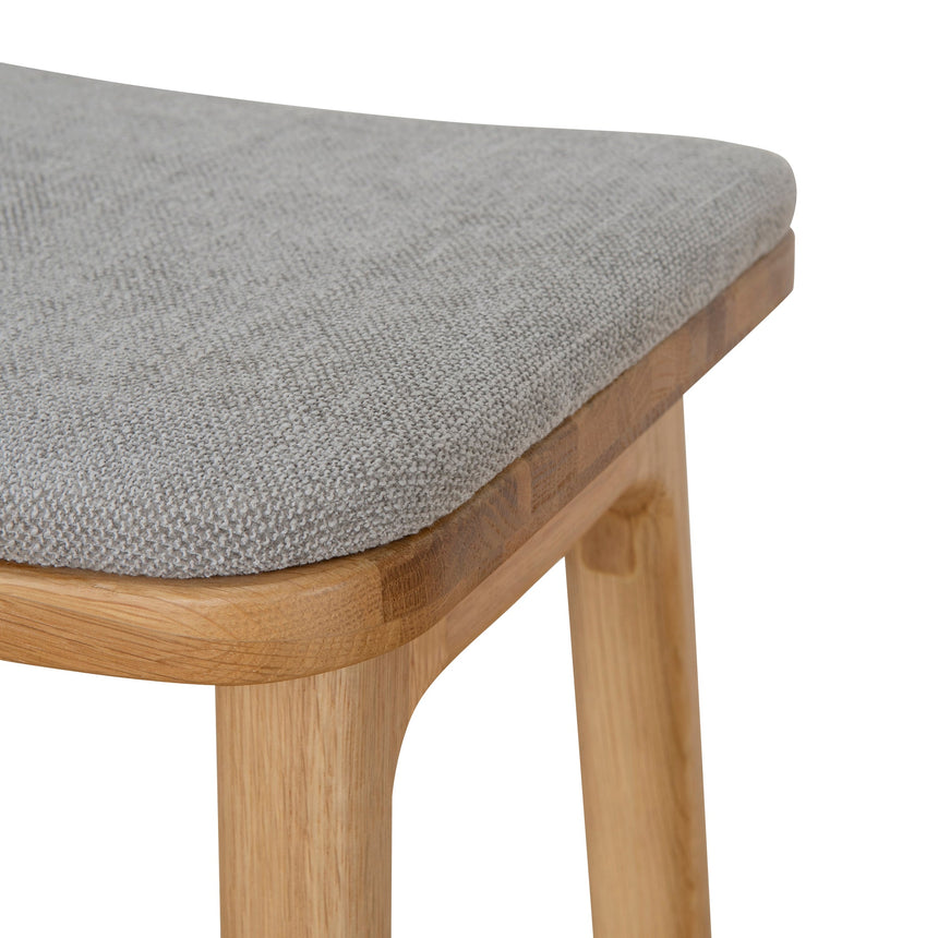 67cm Natural Bar Stool - Grey