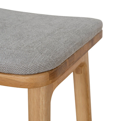 67cm Natural Bar Stool - Grey