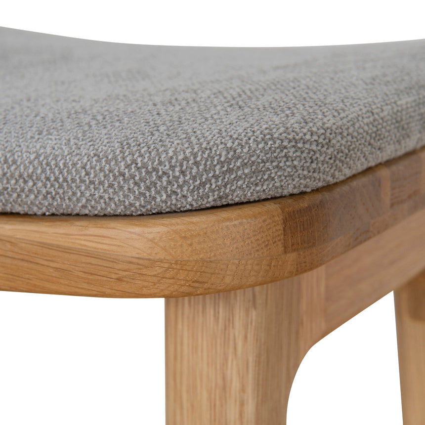 67cm Natural Bar Stool - Grey