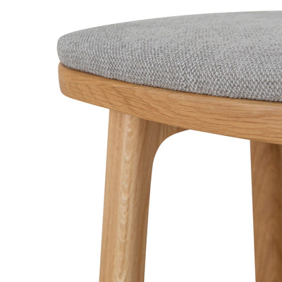 67cm Natural Bar Stool - Grey