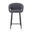 65cm Bar Stool - Anthracite Grey Boucle (Set of 2)