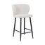 65cm Bar Stool - Pearl Grey Boucle (Set of 2)