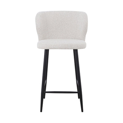 65cm Bar Stool - Pearl Grey Boucle (Set of 2)