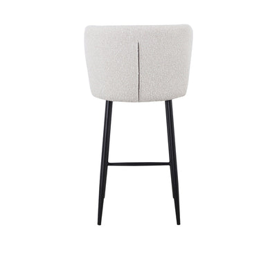 65cm Bar Stool - Pearl Grey Boucle (Set of 2)