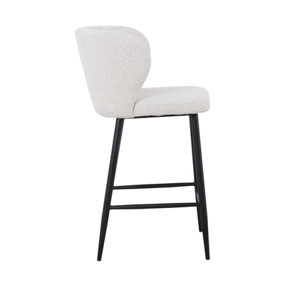 65cm Bar Stool - Pearl Grey Boucle (Set of 2)