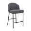 65cm Bar Stool - Anthracite Grey Boucle (Set of 2)