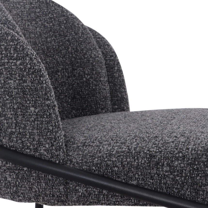 65cm Bar Stool - Anthracite Grey Boucle (Set of 2)