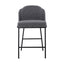 65cm Bar Stool - Anthracite Grey Boucle (Set of 2)