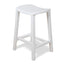 62cm Bar Stool - White