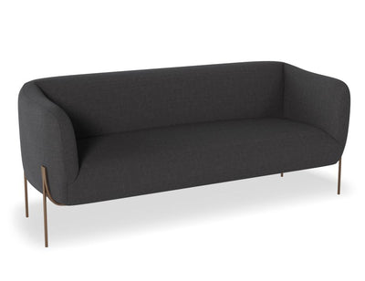 Belle 2.5 Seater Sofa - Storm Grey - Matt Black Legs