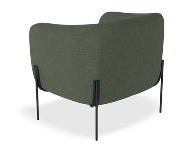 Belle Lounge Chair - Kelp Green - Matt Black Legs