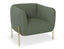 Belle Lounge Chair - Kelp Green - Matt Black Legs