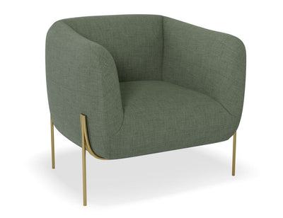 Belle Lounge Chair - Kelp Green - Matt Black Legs