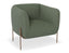 Belle Lounge Chair - Kelp Green - Matt Black Legs