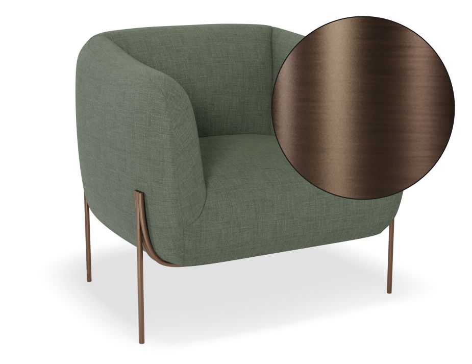 Belle Lounge Chair - Kelp Green - Matt Black Legs