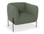 Belle Lounge Chair - Kelp Green - Matt Black Legs