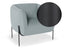 Belle Lounge Chair - Sky Blue - Matt Black Legs