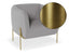 Belle Lounge Chair - Cloud Grey - Brushed Matt Gold Legs