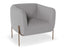 Belle Lounge Chair - Cloud Grey - Matt Black Legs