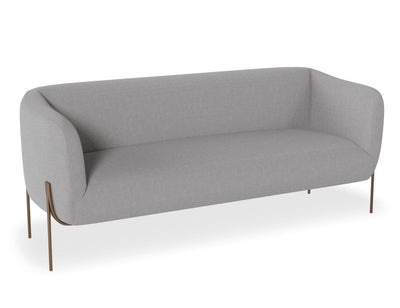 Belle 2.5 Seater Sofa - Cloud Grey - Matt Black Legs