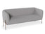 Belle 2.5 Seater Sofa - Cloud Grey - Brushed Matt Bronze Legs