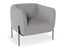 Belle Lounge Chair - Cloud Grey - Matt Black Legs