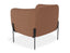 Belle Lounge Chair - Terracotta Rust - Brushed Matt Bronze Legs