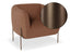 Belle Lounge Chair - Terracotta Rust - Brushed Matt Gold Legs