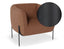 Belle Lounge Chair - Terracotta Rust - Brushed Matt Bronze Legs