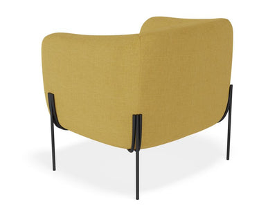 Belle Lounge Chair - Tuscan Yellow - Matt Black Legs