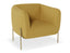 Belle Lounge Chair - Tuscan Yellow - Matt Black Legs