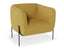 Belle Lounge Chair - Tuscan Yellow - Brushed Matt Bronze Legs