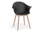 Pebble Armchair Black with Shell Seat - 4 Post Base