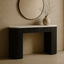 1.5m White Marble Console Table - Black